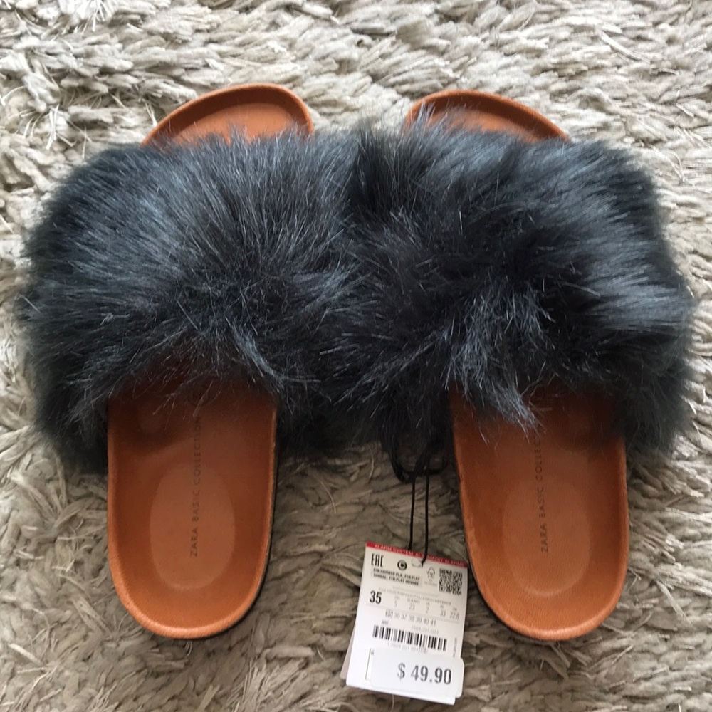 Faux Fur Sandal